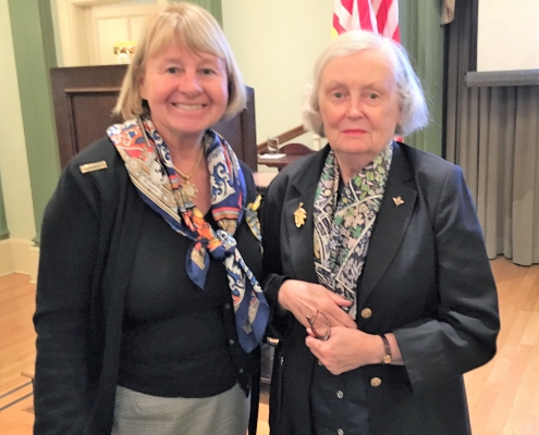 Barbara Linville and Marilyn Helmholz